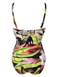 Pour Moi Orchid Luxe Wrap Belted Control Swimsuit Multi