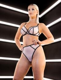 Scantilly by Curvy Kate Exposed Thong Pink/Black