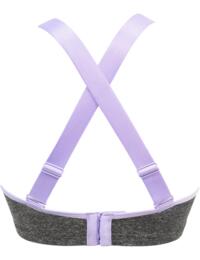 Pour Moi Energy Empower Underwired Padded Sports Bra Grey Marl/Purple