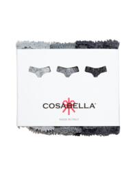 Cosabella NSN 3 Pack Thong Dogry/Platinum/Anthracite