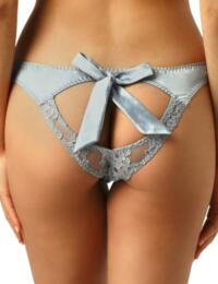 Muse by Coco De Mer Viola Open Bow Knickers Pale Blue 