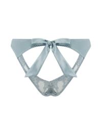 Muse by Coco De Mer Viola Open Bow Knickers Pale Blue 