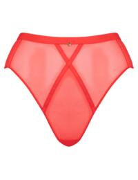 Scantilly by Curvy Kate Sheer Chic High Waist Brief in Flame Red
