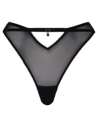 Scantilly by Curvy Kate Unchained Thong Black 