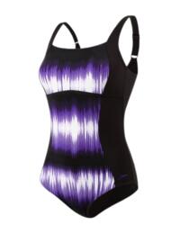 8114678281 Speedo Ruby Gem Printed Swimsuit - 8114678281 Black/Purple