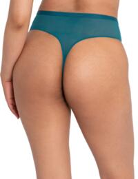 ST014212 Scantilly by Curvy Kate Education High Waist Thong  - ST014212 Teal 