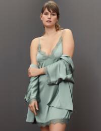 Simone Perele Satin Secrets Kimono Velvet Green
