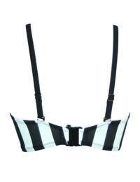 Pour Moi High Line Strapless Longline Bikini Top Black/White