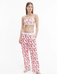 Calvin Klein CK One Woven Cotton Sleep Pant Lilium Print - Strawberry Shake