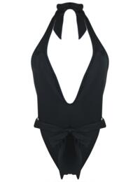 Pour Moi LBS Halter Cut-out Swimsuit Black