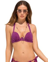Pour Moi Instaglam Cut Away Bikini Top Purple