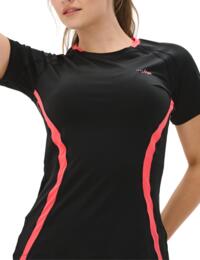 Pour Moi Energy Short Sleeved Top Black/Coral