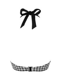 Pour Moi Checkers Underwired Triangle Bikini Top Black/White