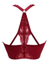 Pour Moi Opulence Front Fastening Underwired Bralette Deep Red