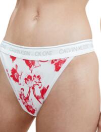 Calvin Klein CK One Cotton Brazilian Brief Lilium Print-Strawberry Shake