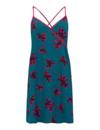  Pour Moi Luxe Woven Twill Chemise Teal/Pink