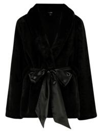 Pour Moi Satin Trim Dressing Gown Jacket Black