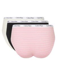 Calvin Klein Carousel Plus Size Bikini Brief 3pk Feeder Stripe/Snow Heather/Black