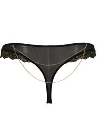 Contradiction by Pour Moi Laced In Gold Thong Black
