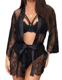 Pour Moi For Your Eyes Only Lace Gown Black