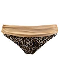  Pour Moi Casablanca Fold-Over Bikini Brief Black/Gold