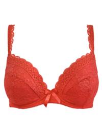 Pour Moi Rebel Padded Plunge Bra Coral 