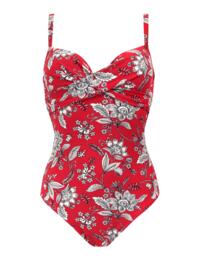 25506 Pour Moi Freedom Twist Front Control Swimsuit Red/White