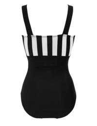 Pour Moi Colour Block Control Swimsuit Black/White