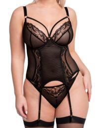 Scantilly by Curvy Kate Fascinate Plunge Basque Black