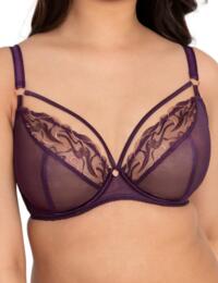 Scantilly by Curvy Kate Fascinate Plunge Bra Plum
