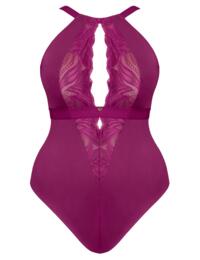 Scantilly by Curvy Kate Indulgence Stretch Lace Body Orchid/Latte