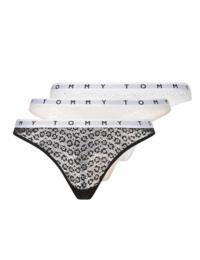Tommy Hilfiger Tommy Lace 3pk Thong Black/White/Pale Pink
