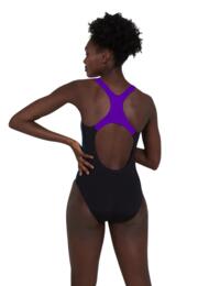  Speedo Placement Digital Medalist Swimsuit Black/Purple