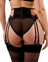 Playful Promises Wren Mesh and Satin Waspie Black 
