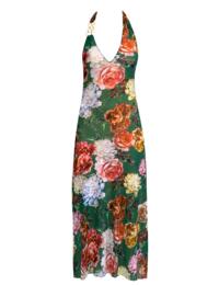Andres Sarda Woolf Halterneck Plunge Dress Garden