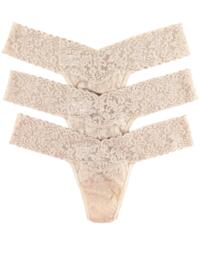  Hanky Panky Signature Lace Low Rise Thong 3 Pack Chai 