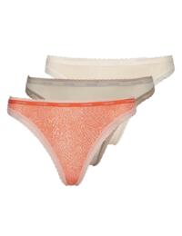 Calvin Klein Bottoms Up Refresh Thong 3Pk Minimal Snake Pink/Dove/Coral