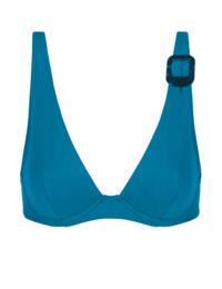 Simone Perele Loulou Plunge Bikini Top Zellige Blue 
