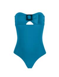 Simone Perele Loulou Bandeau One-Piece Swimsuit Zellige Blue 