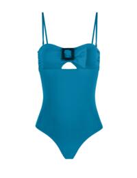 Simone Perele Loulou Bandeau One-Piece Swimsuit Zellige Blue 