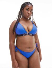 Calvin Klein Intense Power Triangle Bikini Top Plus Size Wild Bluebell