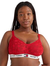 Tommy Hilfiger Tommy 85 Star Lace Curve Triangle Bra Primary Red