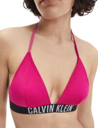 Calvin Klein Intense Power Triangle Bikini Top Royal Pink