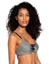 Pour Moi Radiance Underwired Rope Top Black/White/Gold