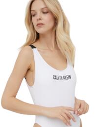Calvin Klein Intense Power One Piece Swimsuit PVH Classic White