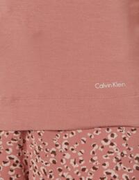Calvin Klein Modal Coord Top Short Sleeve Crew Neck Red Grape
