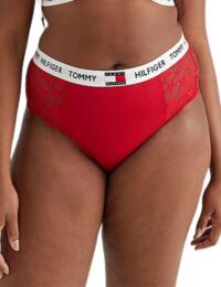 Tommy Hilfiger Tommy 85 Star Lace High Waist Bikini Brief Primary Red
