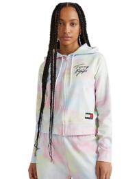 Tommy Hilfiger Tommy 85 Cropped Zip Hoodie Print Cloudy Haze 
