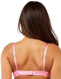 Playful Promises Ziggy Lace and Spotted Mesh Bra Pink 