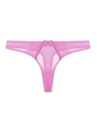 Playful Promises Ziggy Lace and Spotted Mesh Thong Pink 